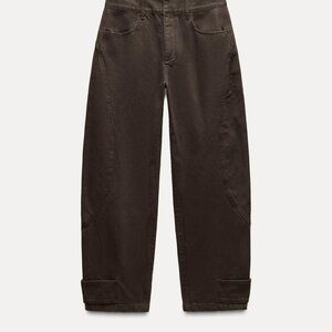 Zara Brown Wide-Leg Pants